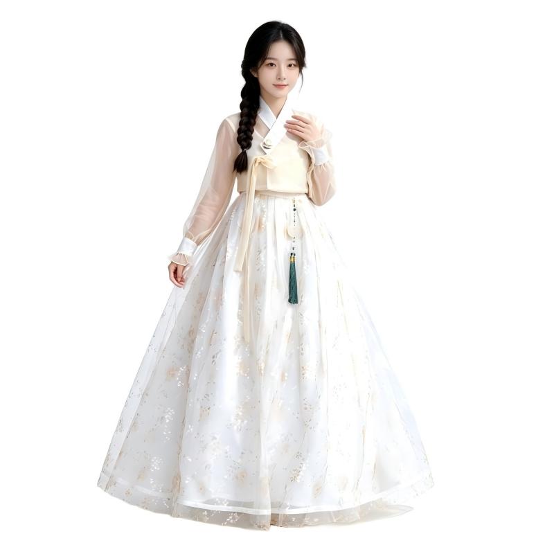 Hanbok Modern Set - Modern Korean Hanbok for Women Sheer