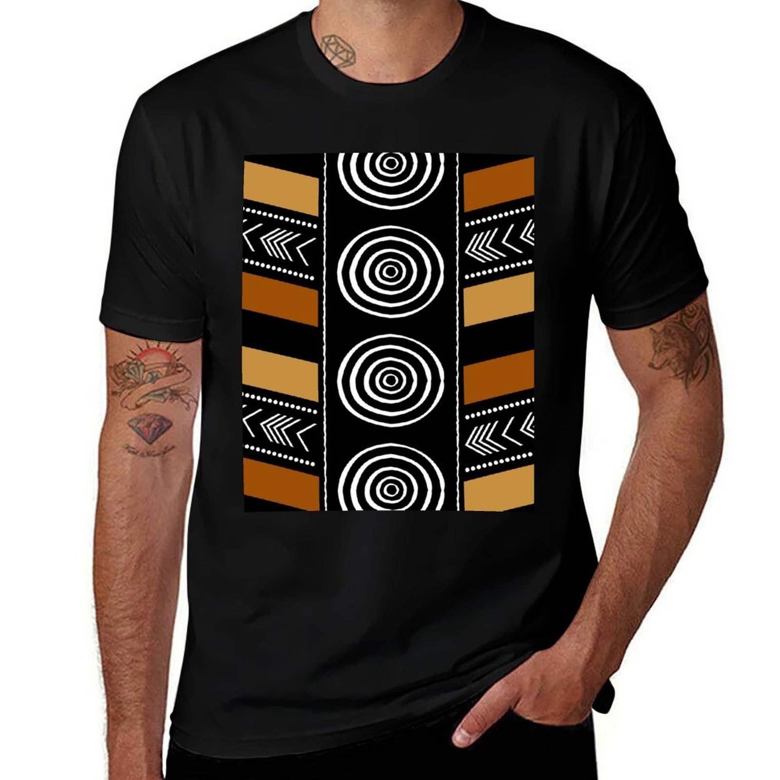 Mudcloth Print Top - African Mud Cloth Artistry Art T-Shirt