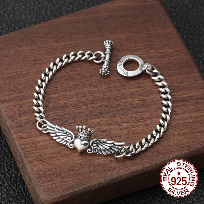 Ethnic Fashion Trend - S925 sterling silver bracelet personalized wing