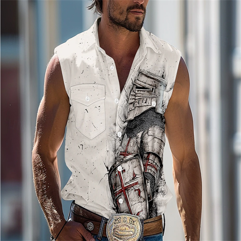 Men'S Ethnic Fashion Trends - Men's Sleeveless Quick Dry Shirt 3D