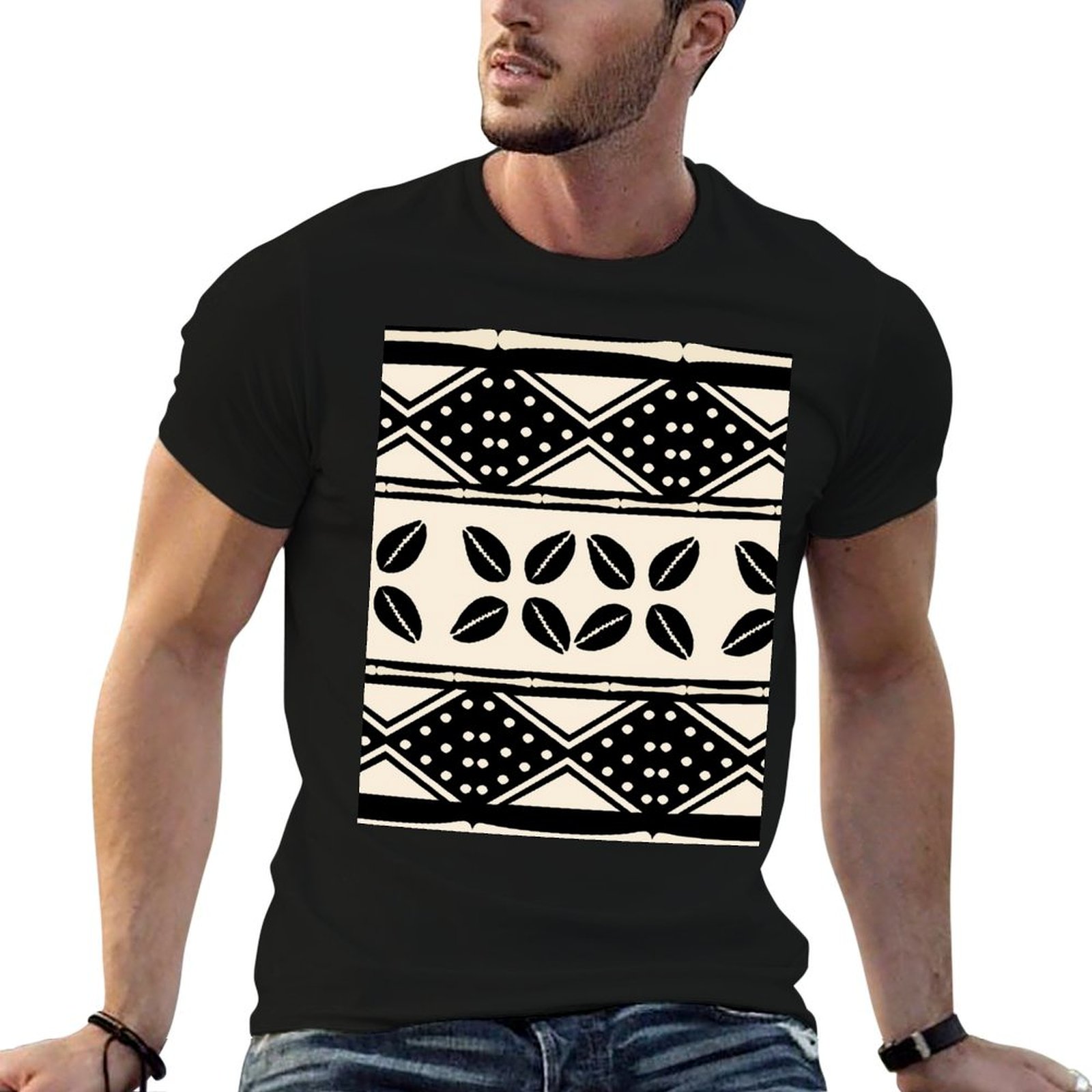 Mudcloth Print Top - African abstract mud cloth pattern T-Shirt