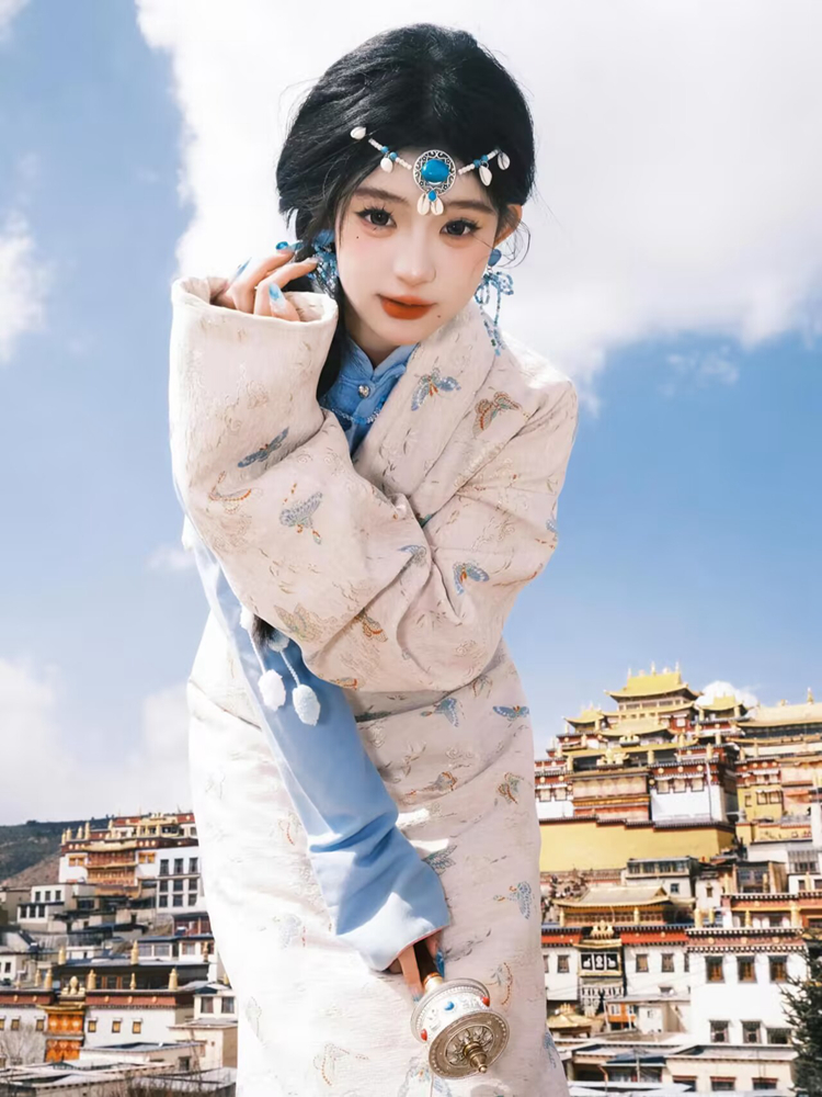 Ethnic Fashion Shoot - New Ethnic Tibetan Girl's Clothing Set
