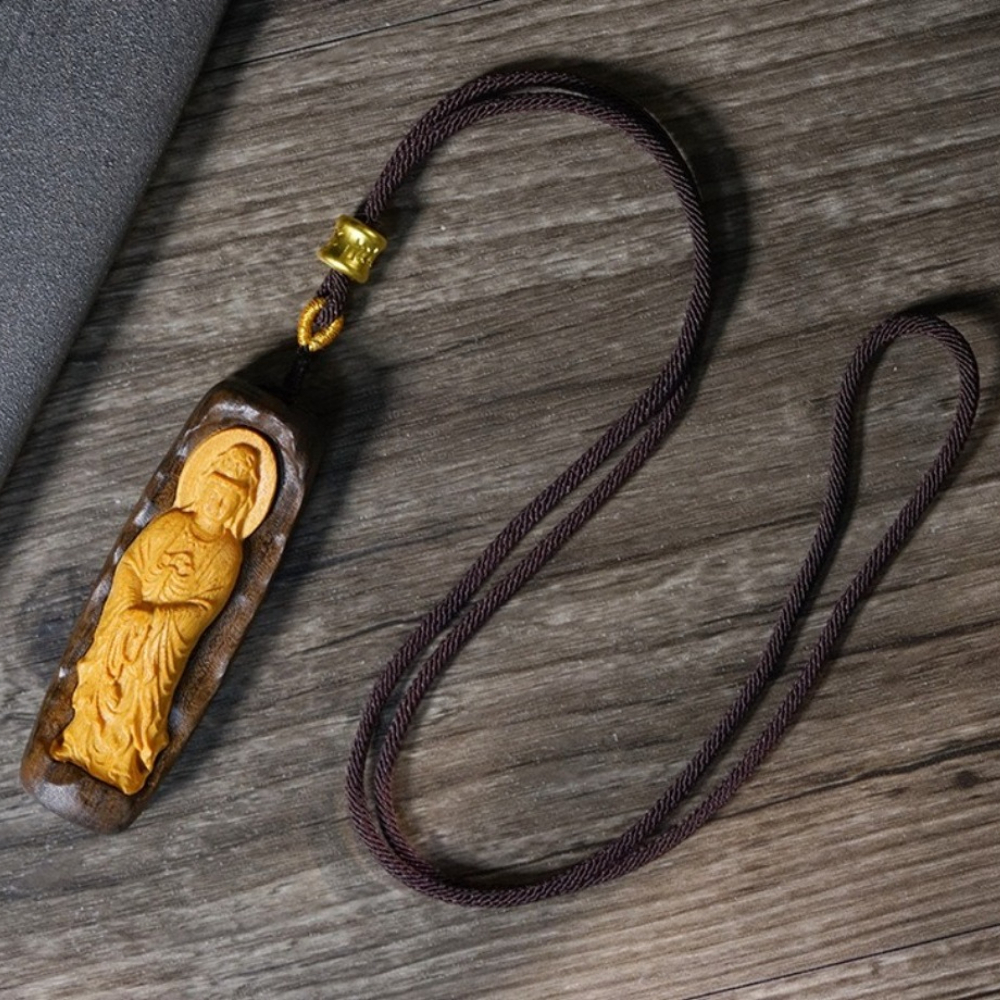 Ethnic Fashion Boutique - Hand Carved Guanyin Brand Agarwood Large