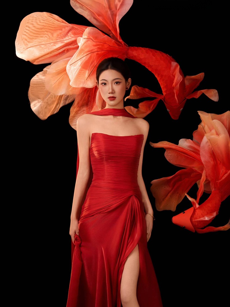 Ethnic Fashion Shoot - 2026 New Year Red Lucky Carp