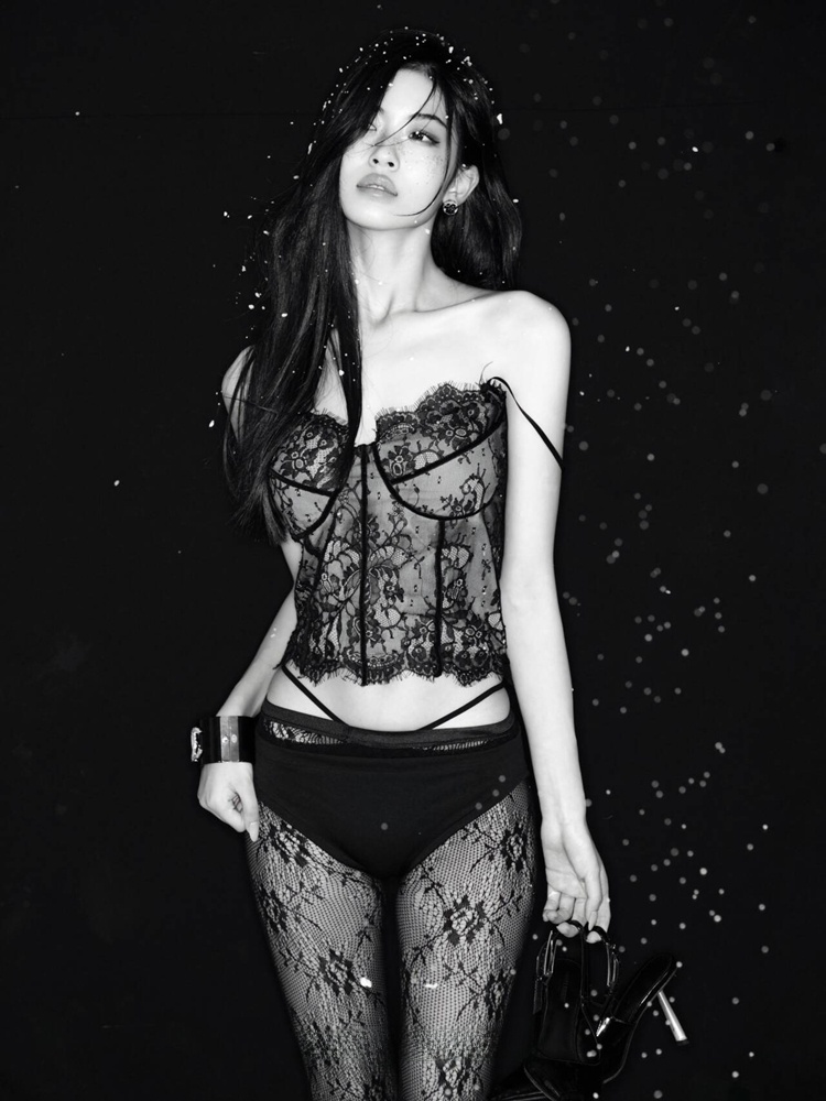 Ethnic Fashion Shoot - 2026 New Fashionable Black Lace Portrait