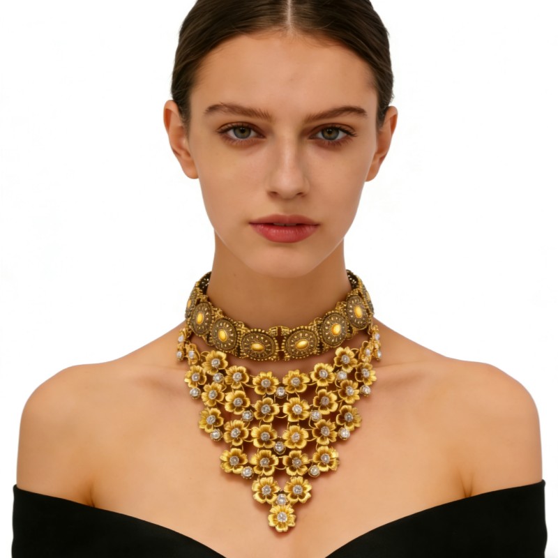 Ethnic Fashion Shoot - 2026New Suit Egyptian ethnic style necklace,