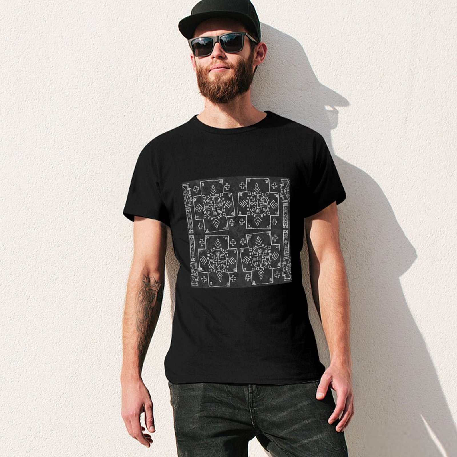 Mali Tribal Mud Cloth, Cross a - Mudcloth Print Top 评论和价格