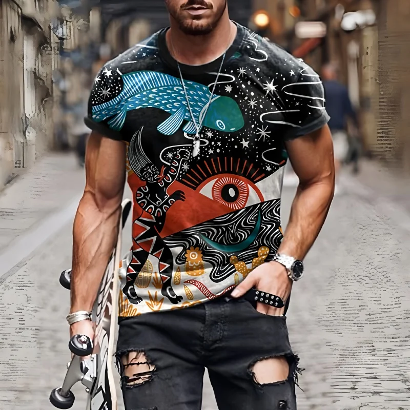 Vintage Ethnic Style Pattern T - Men'S Ethnic Fashion Trends 评论和价格