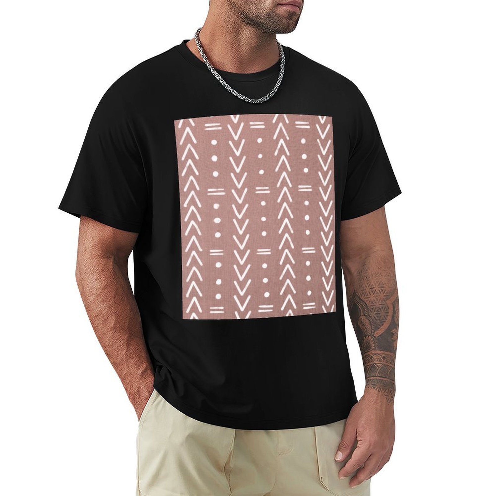 Mudcloth White Geometric Shape - Mudcloth Print Top 评论和价格