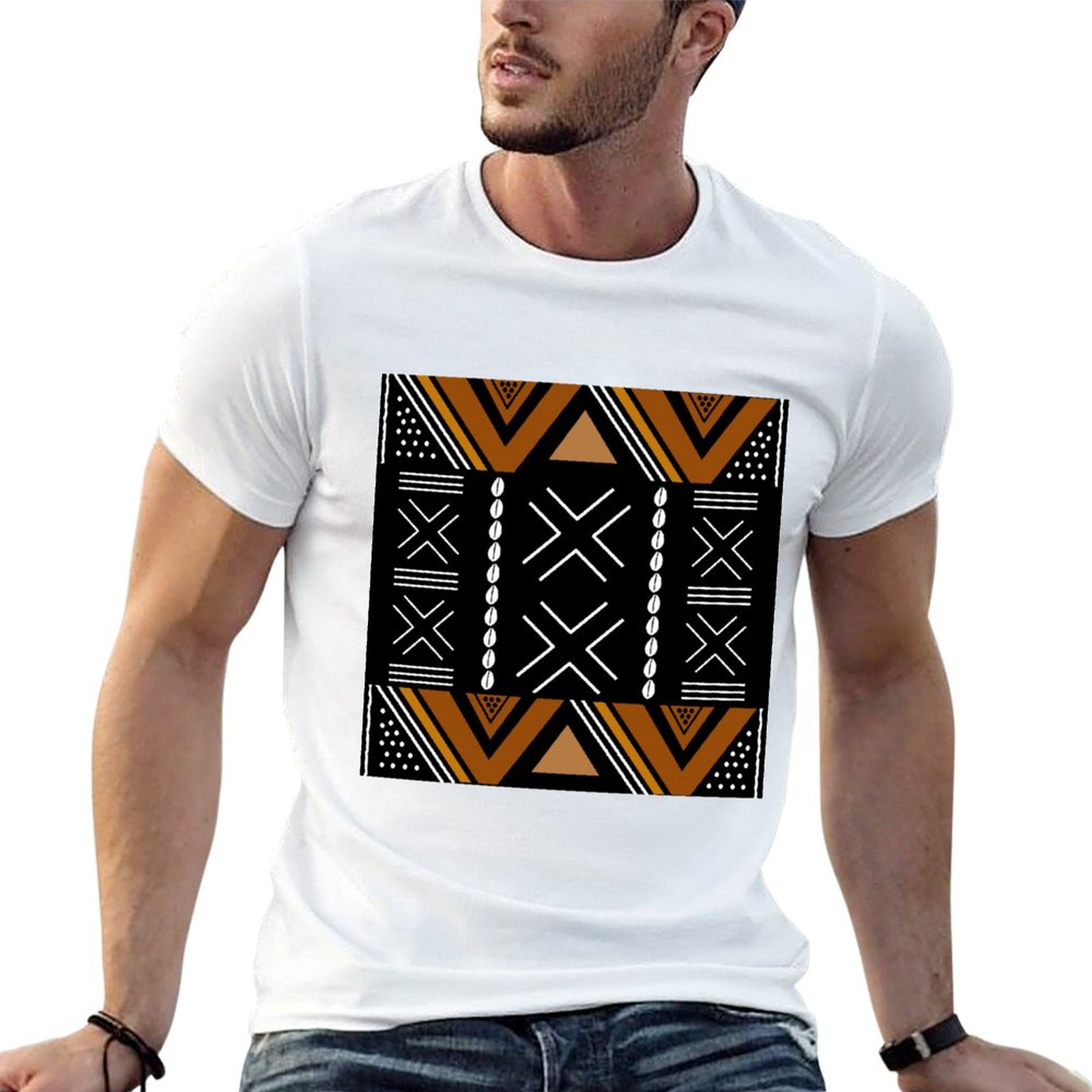 African Mud Cloth Bogolan Desi - Mudcloth Print Top 评论和价格