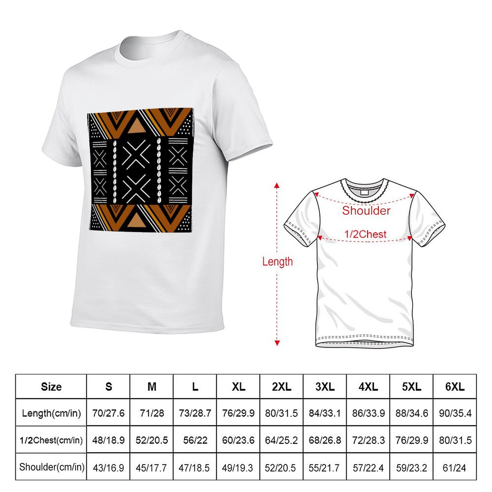 African Mud Cloth Bogolan Desi - Mudcloth Print Top 评论和价格