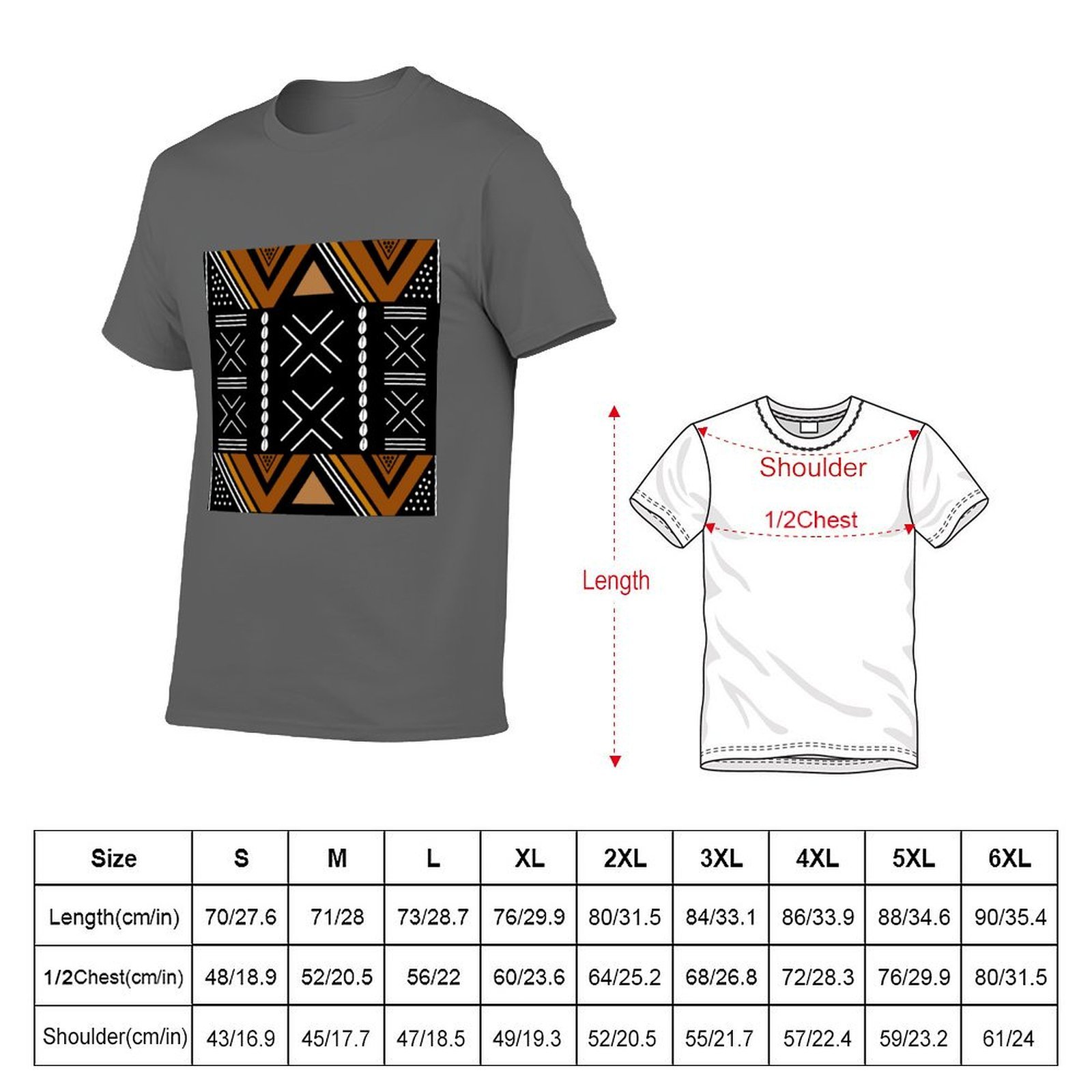 African Mud Cloth Bogolan Desi - Mudcloth Print Top 评论和价格