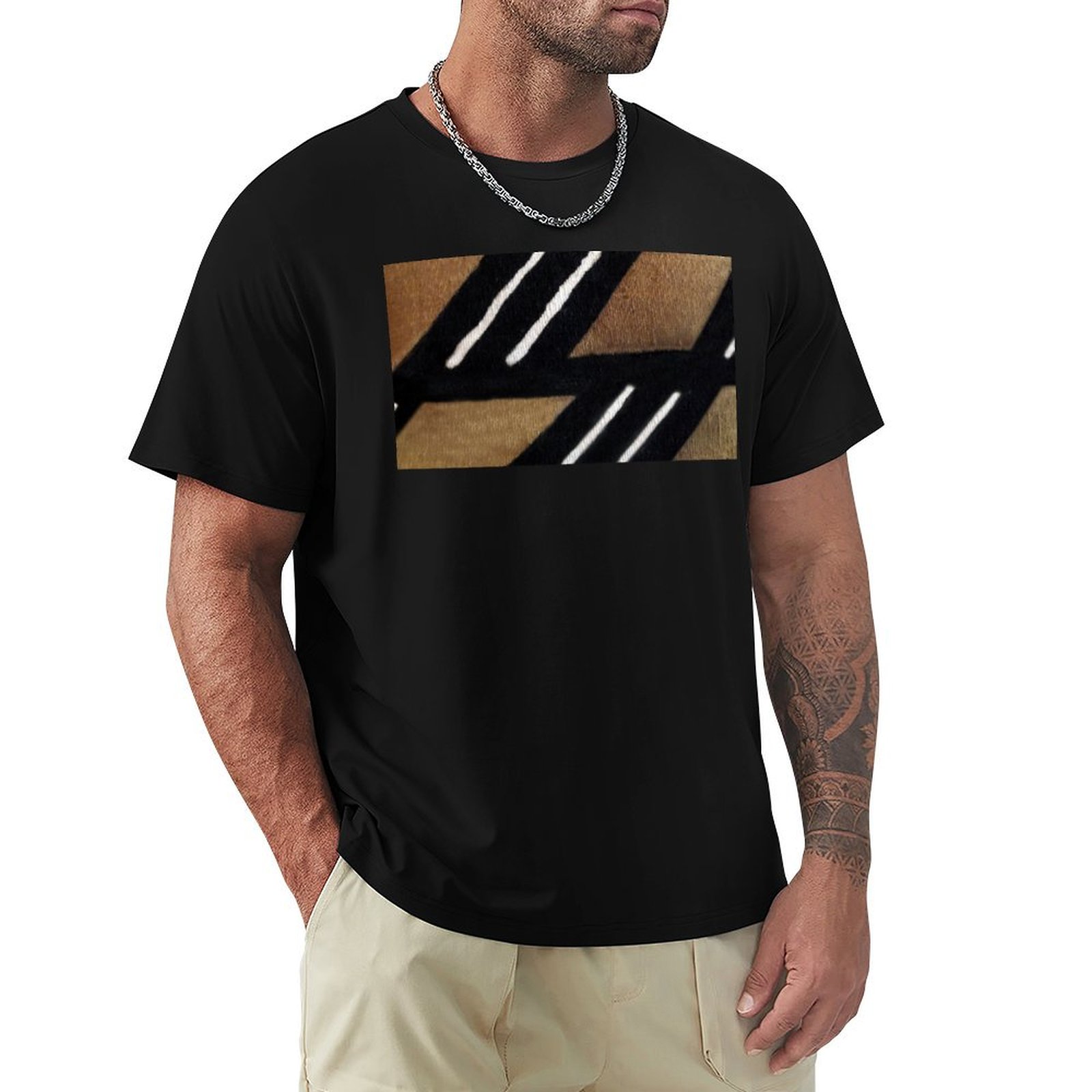 African Mudcloth T-Shirt Casua - Mudcloth Print Top 评论和价格
