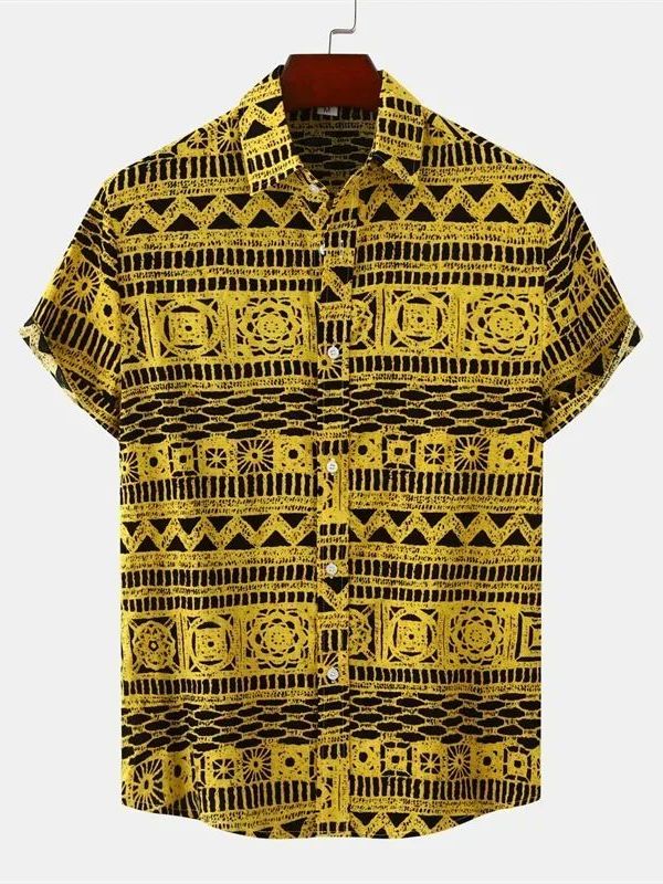 Men's Ethnic Style Short Sleev - Urban Ethnic Fashion 评论和价格