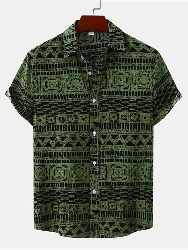 Men's Ethnic Style Short Sleev - Urban Ethnic Fashion 评论和价格