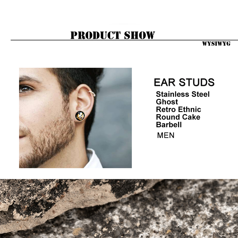 Earrings Retro Ethnic Round Ca - Men'S Ethnic Fashion Trends 评论和价格