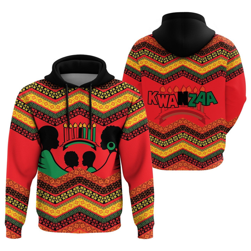 African Kwanzaa Hoodies 3D Pri - Men'S Ethnic Fashion Trends 评论和价格