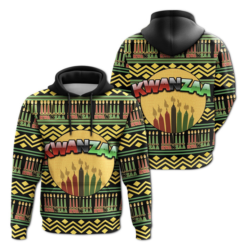 African Kwanzaa Hoodies 3D Pri - Men'S Ethnic Fashion Trends 评论和价格