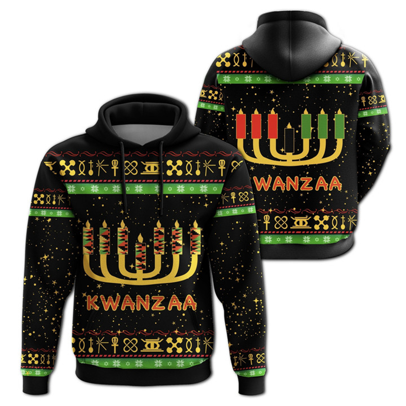 African Kwanzaa Hoodies 3D Pri - Men'S Ethnic Fashion Trends 评论和价格
