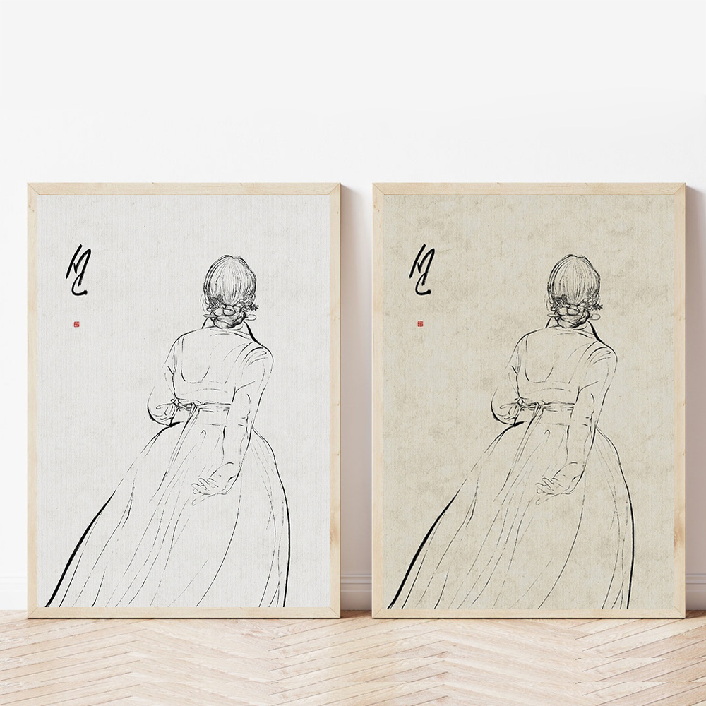 Korean Art Print Asian Traditi - Hanbok Modern Set 评论和价格