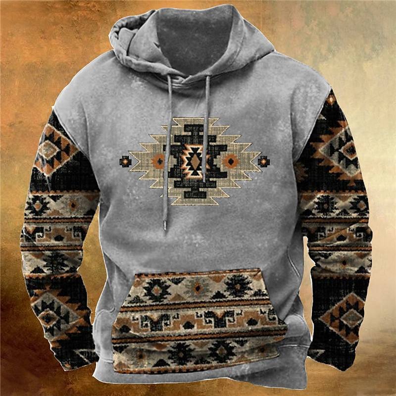 Vintage 3D Ethnic Printed New  - Men'S Ethnic Fashion Trends 评论和价格