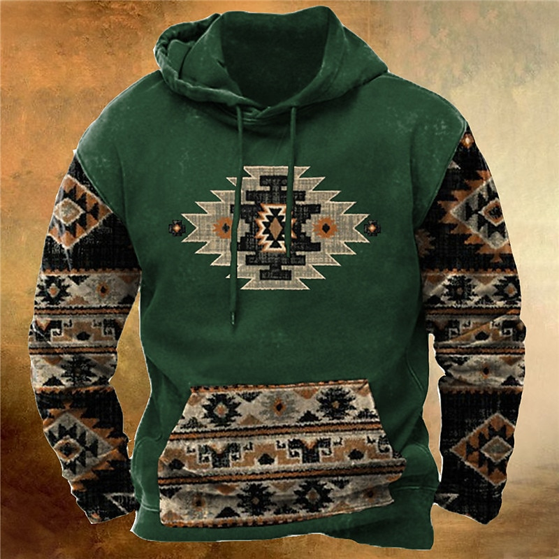 Vintage 3D Ethnic Printed New  - Men'S Ethnic Fashion Trends 评论和价格