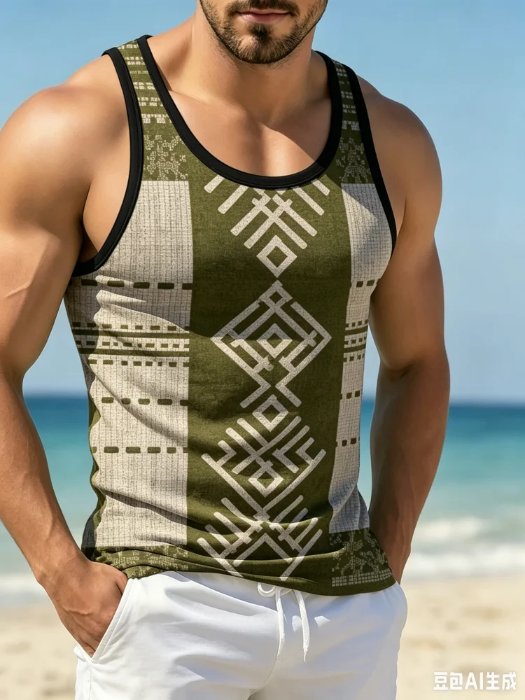 Vintage Ethnic Geometric Triba - Men'S Ethnic Fashion Trends 评论和价格