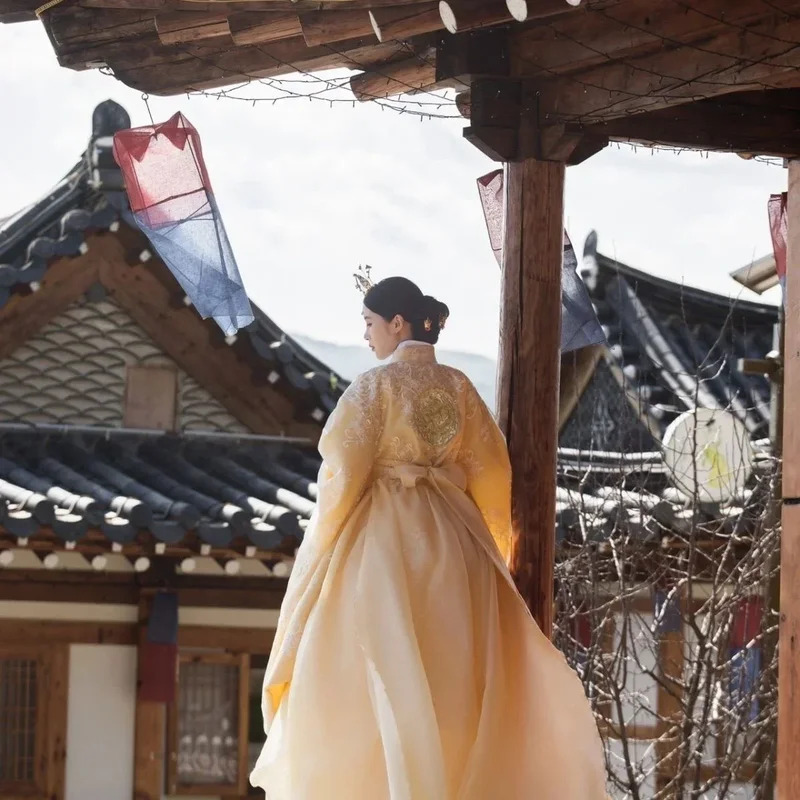 ellow Korean Clothes Women Tra - Hanbok Modern Set 评论和价格