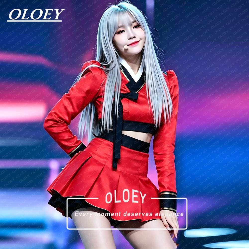 OLOEY Modern Black Red Short C - Hanbok Modern Set 评论和价格