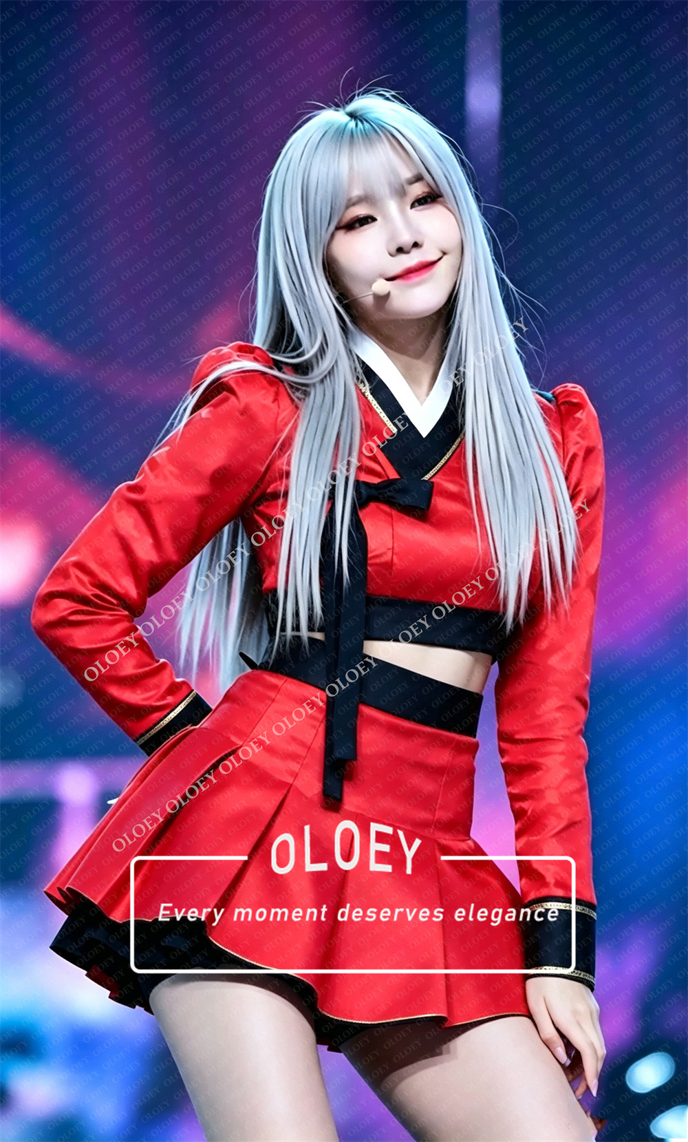 OLOEY Modern Black Red Short C - Hanbok Modern Set 评论和价格