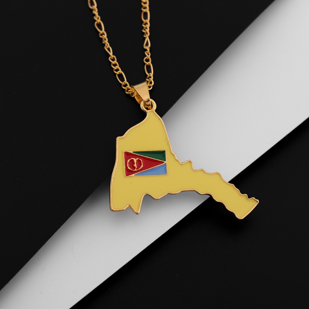 Exquisite Eritrea Map Pendant  - Men'S Ethnic Fashion Trends 评论和价格
