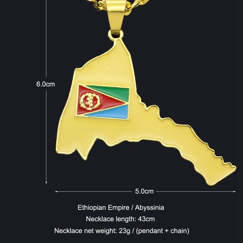 Exquisite Eritrea Map Pendant  - Men'S Ethnic Fashion Trends 评论和价格