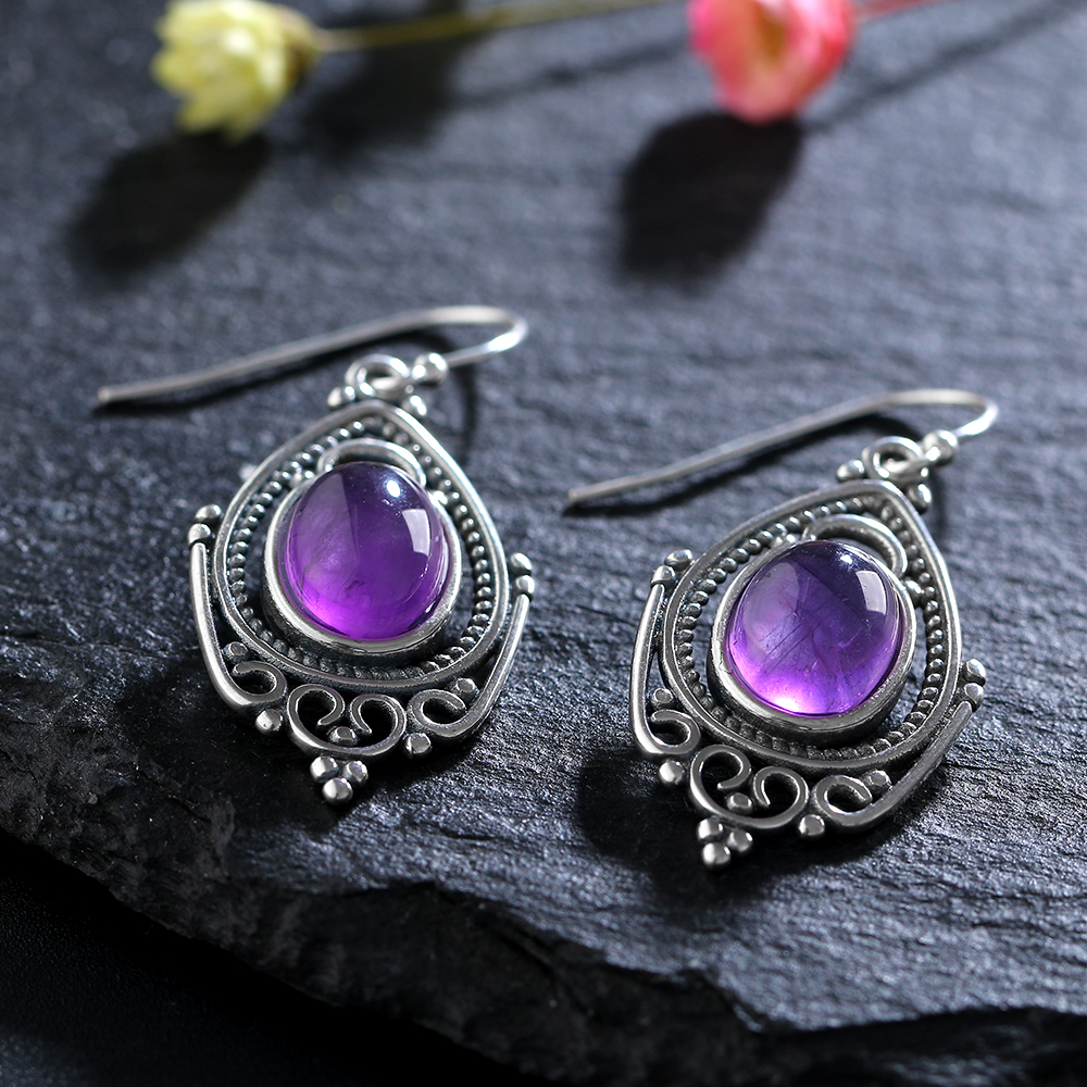 S925 Silver Earrings Jewelry 8 - Ethnic Fashion Boutique 评论和价格