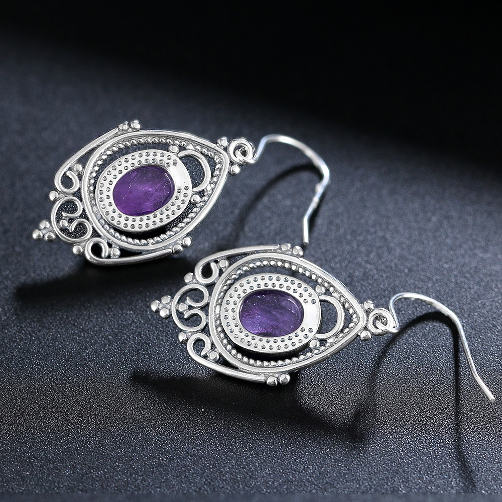 S925 Silver Earrings Jewelry 8 - Ethnic Fashion Boutique 评论和价格