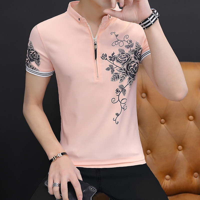 Fashionable Short Sleeve Stand - Urban Ethnic Fashion 评论和价格