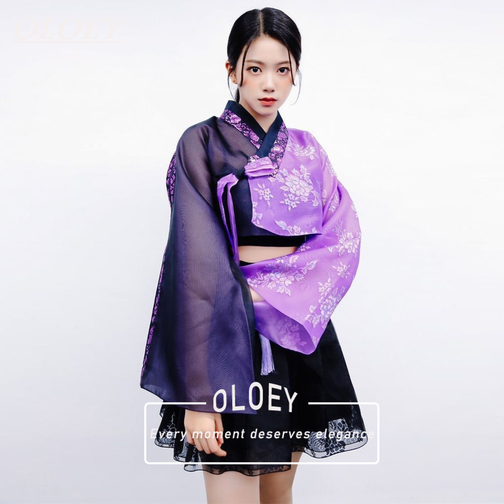 OLOEY Vintage Black Purple Han - Hanbok Modern Set 评论和价格
