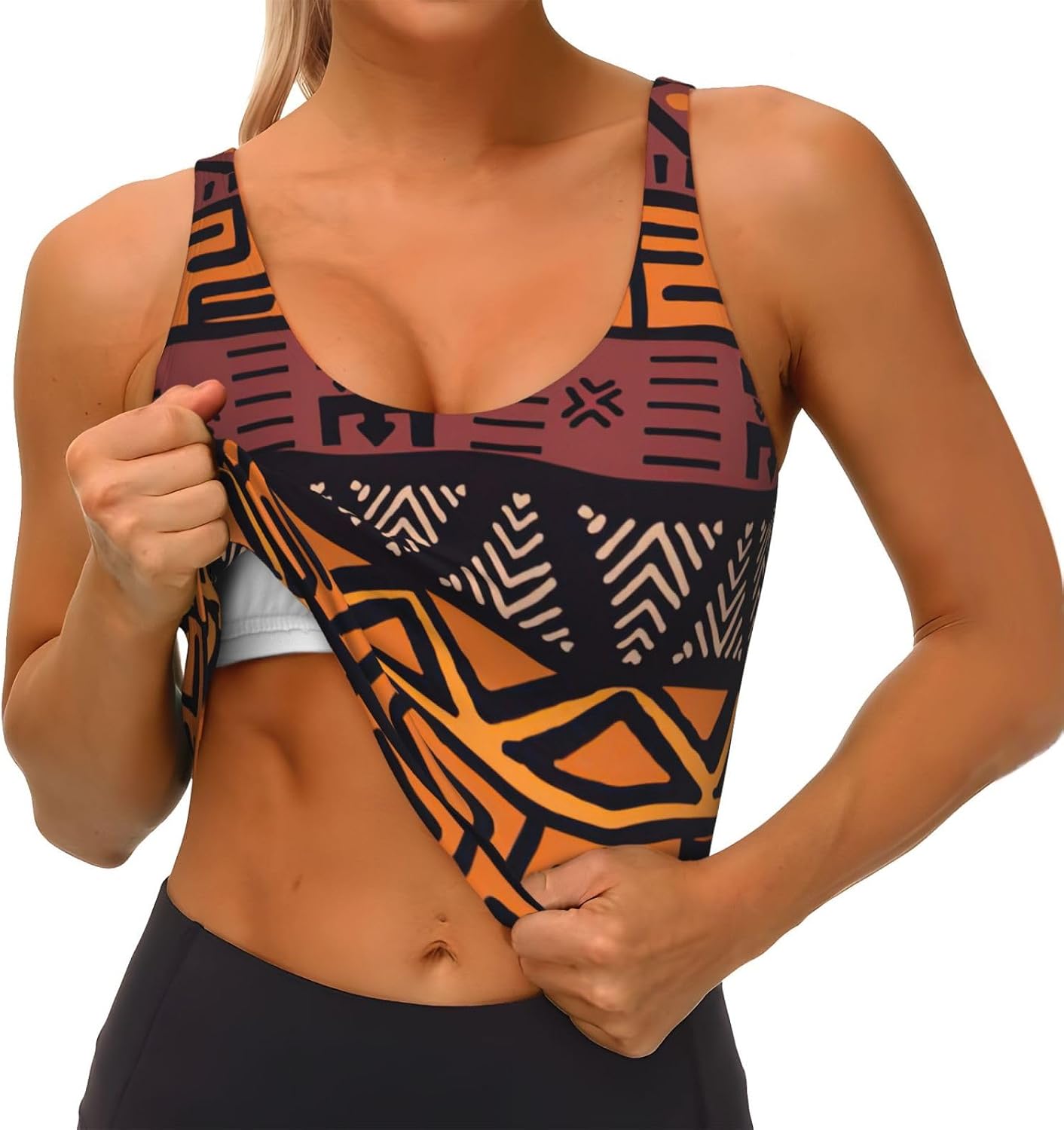 African Mud Cloth Tribal Print - Mudcloth Print Top 评论和价格