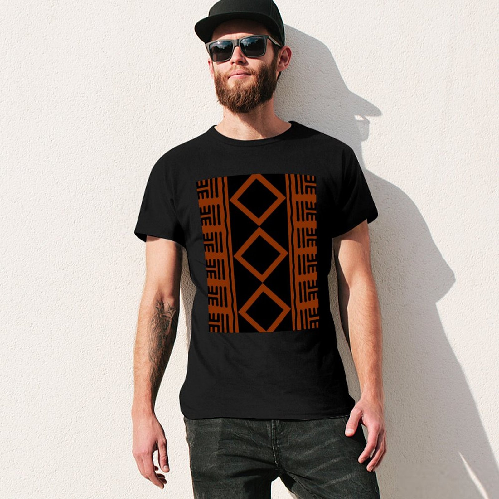 Rust Colored African Mudcloth  - Mudcloth Print Top 评论和价格