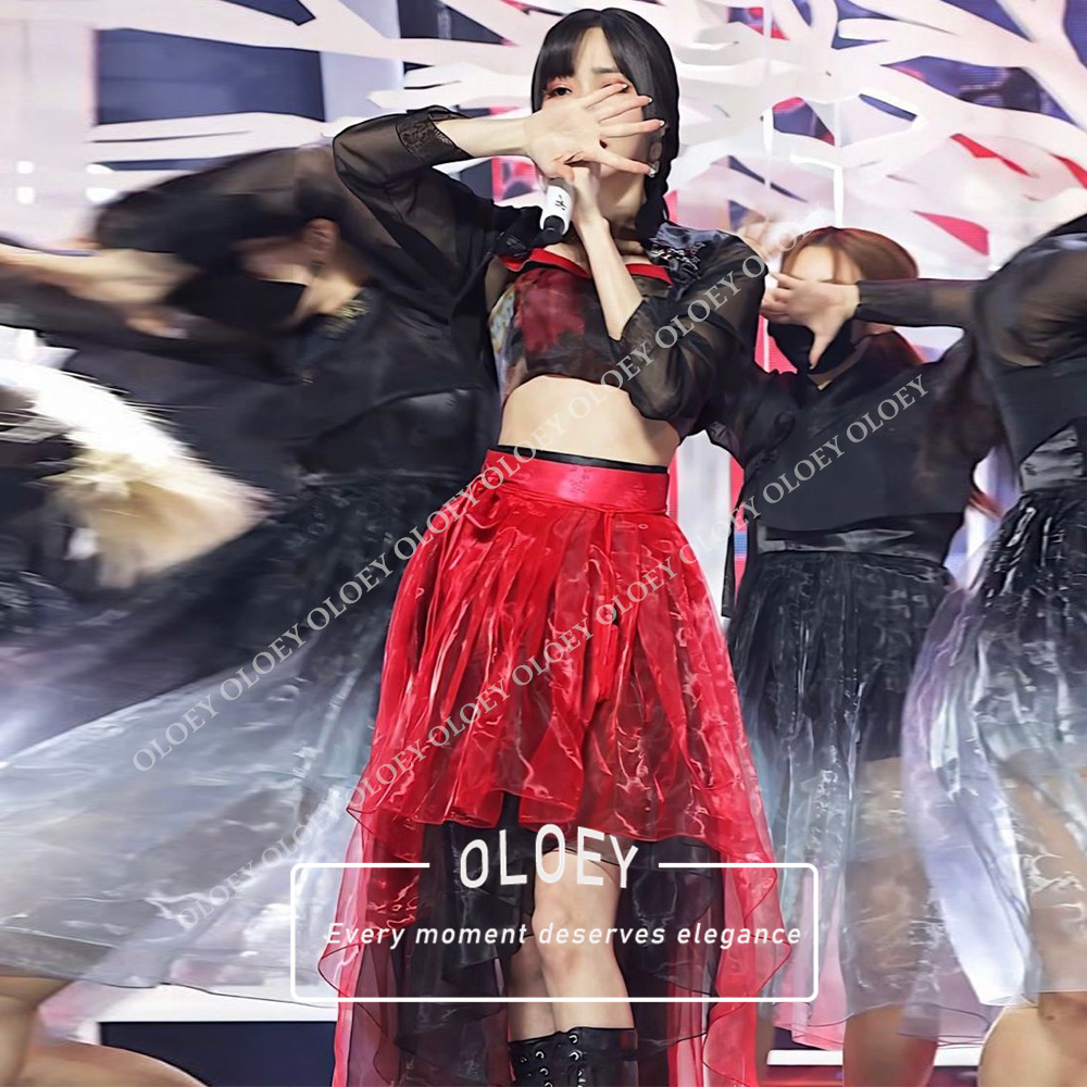 OLOEY Modern Red Black Concert - Hanbok Modern Set 评论和价格