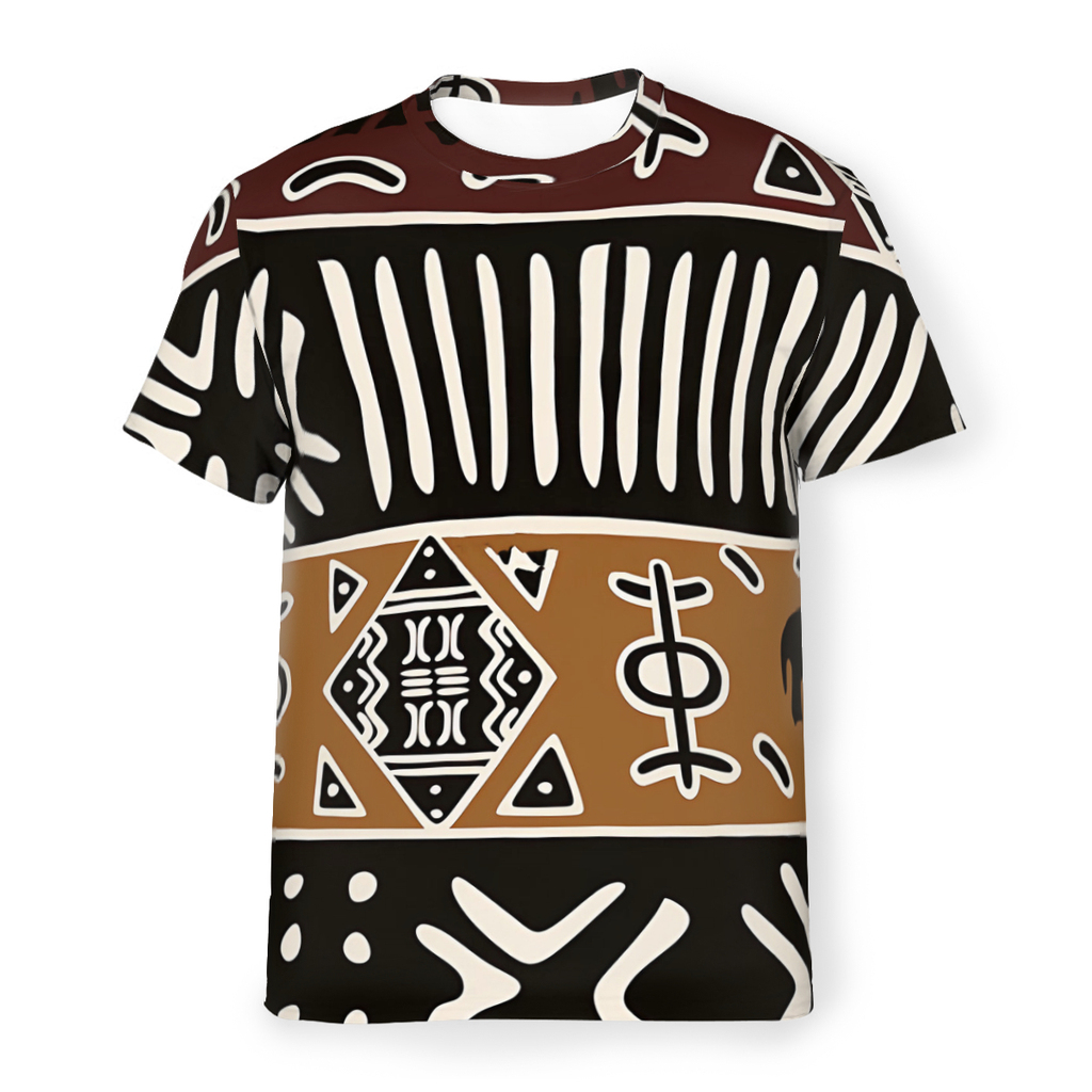 Mud Cloth with Elephants 3D Pr - Mudcloth Print Top 评论和价格