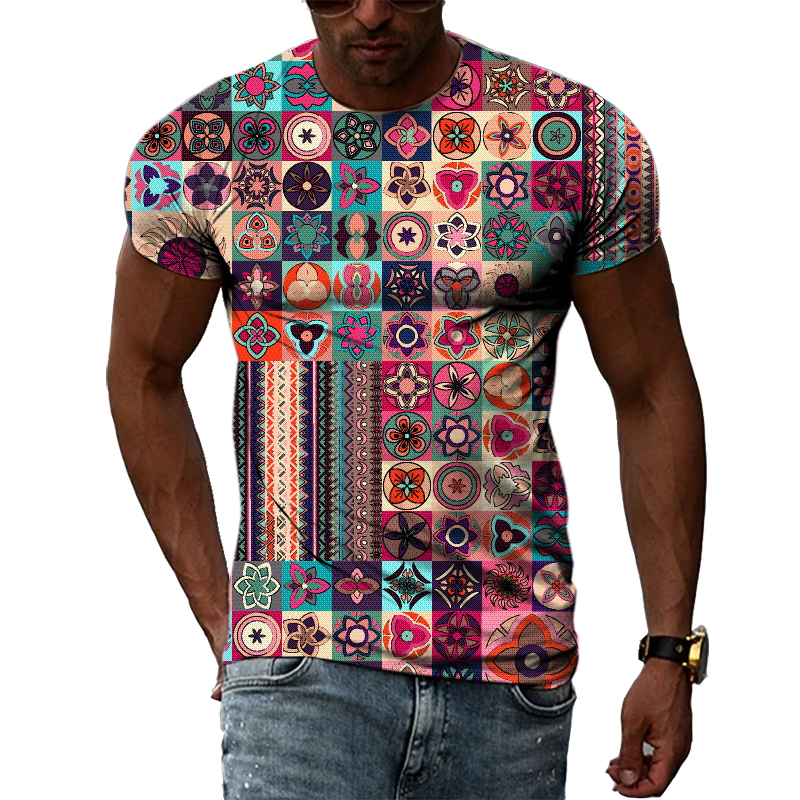 New 3D Fashion Ethnic Colorful - Men'S Ethnic Fashion Trends 评论和价格